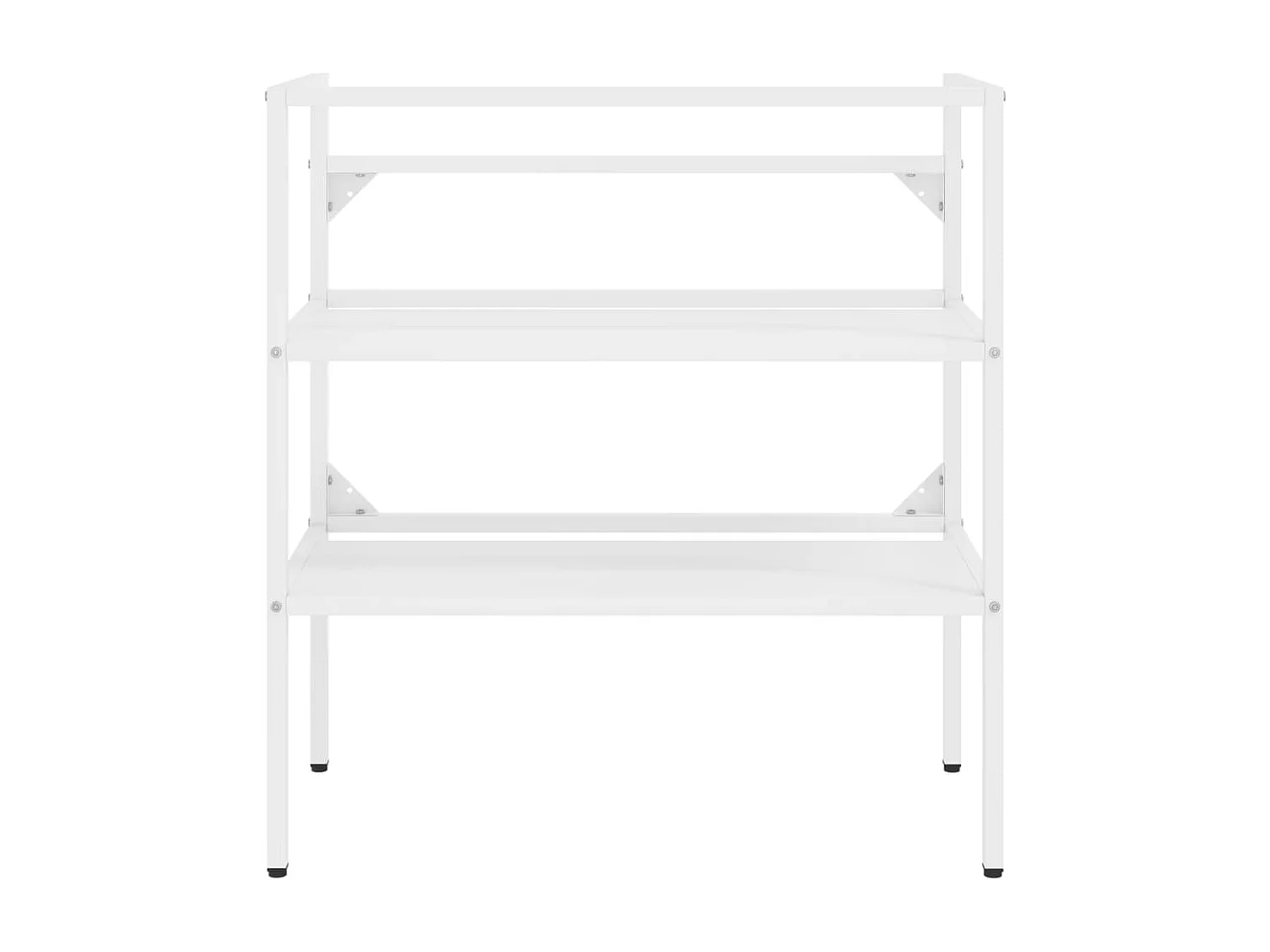 Cadre de lavabo de salle de bain Blanc 79x38x83 Fer