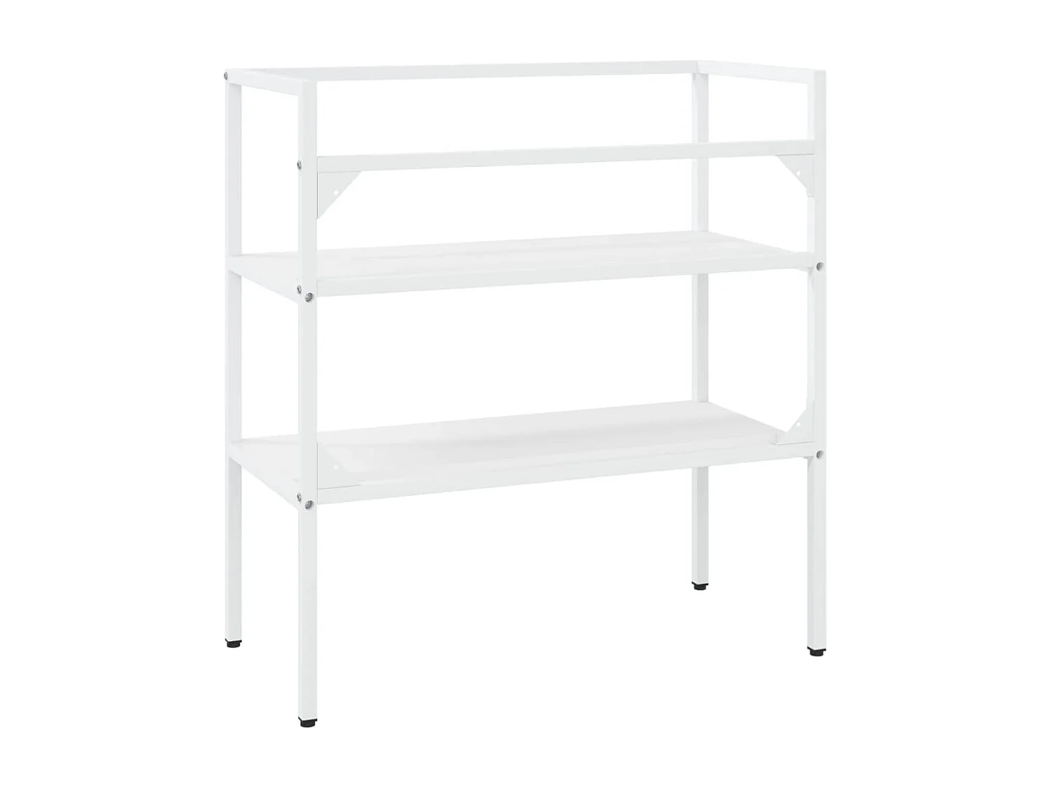 Cadre de lavabo de salle de bain Blanc 79x38x83 Fer