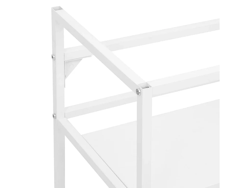 Cadre de lavabo de salle de bain Blanc 79x38x83 Fer