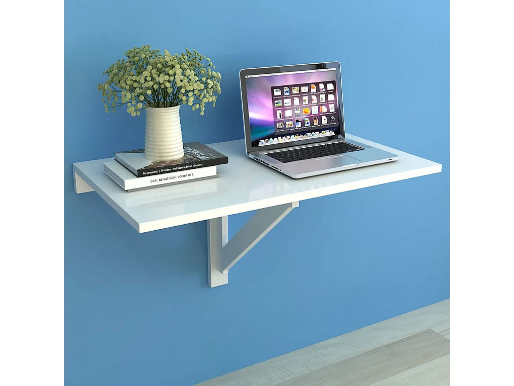 Table murale rabattable 100x60 Blanc