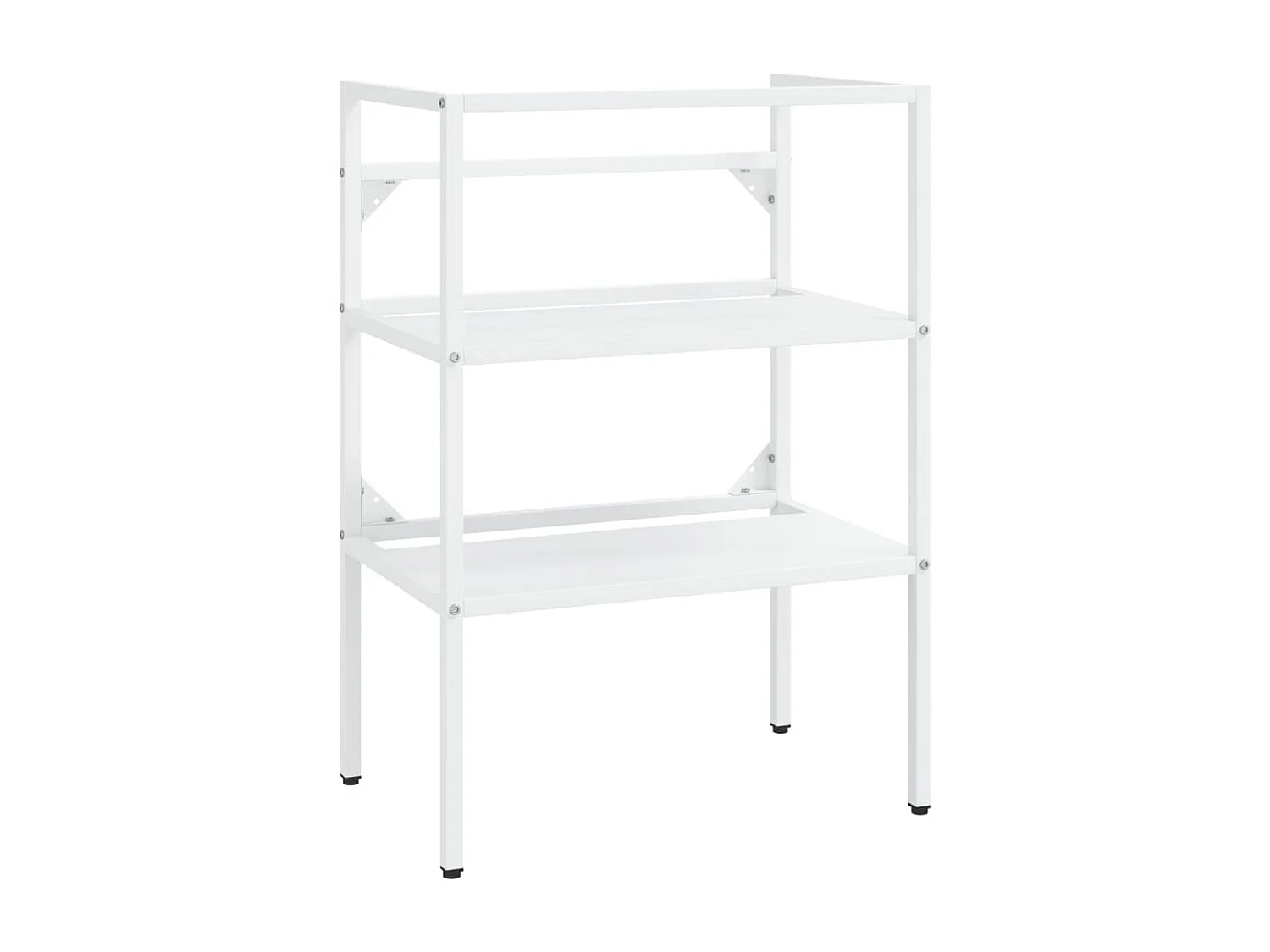 Cadre de lavabo de salle de bain Blanc 59x38x83 Fer