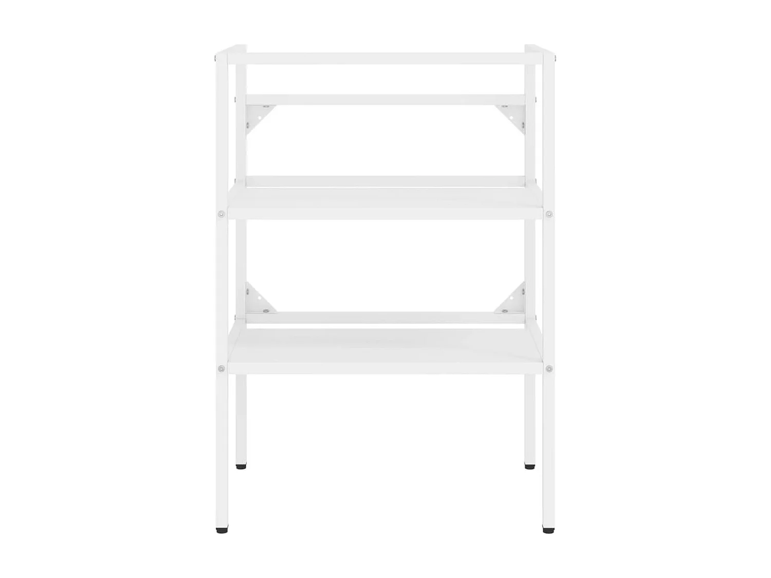 Cadre de lavabo de salle de bain Blanc 59x38x83 Fer