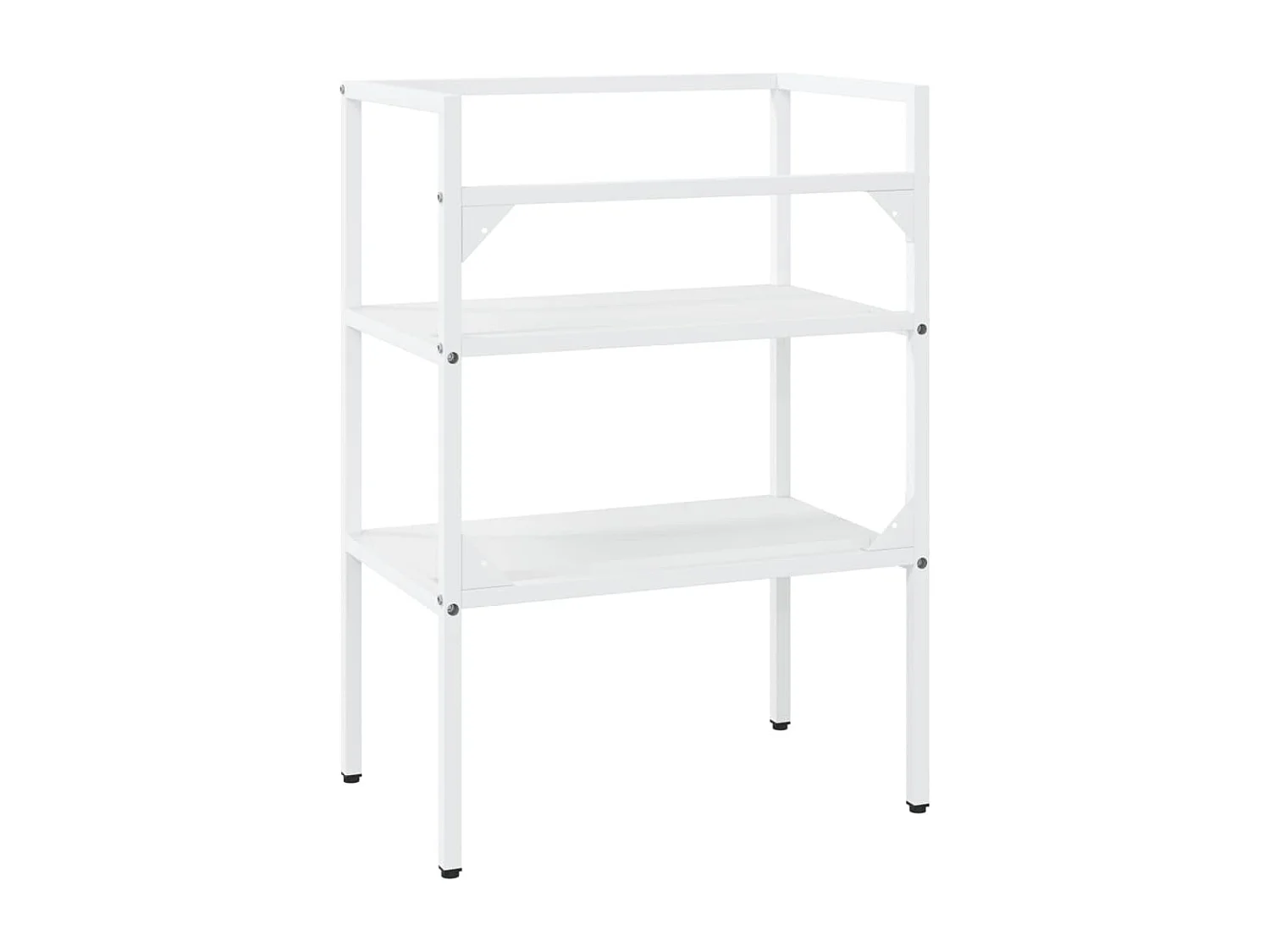 Cadre de lavabo de salle de bain Blanc 59x38x83 Fer