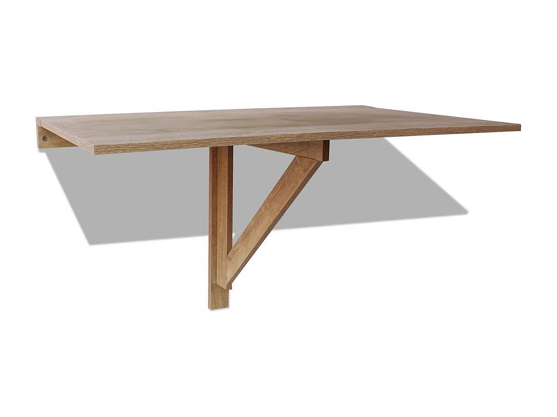 Table murale rabattable en chêne 100x60