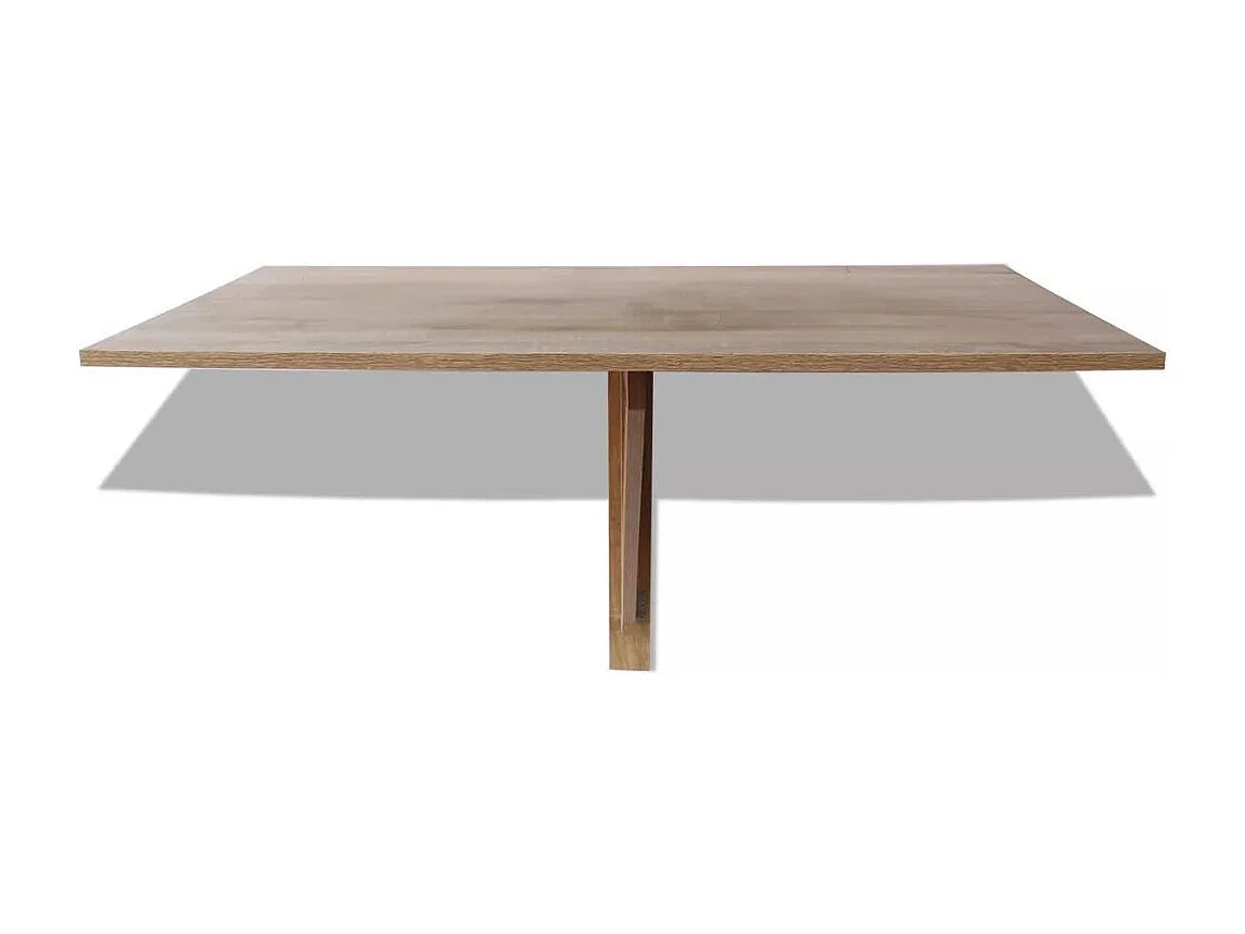 Table murale rabattable en chêne 100x60