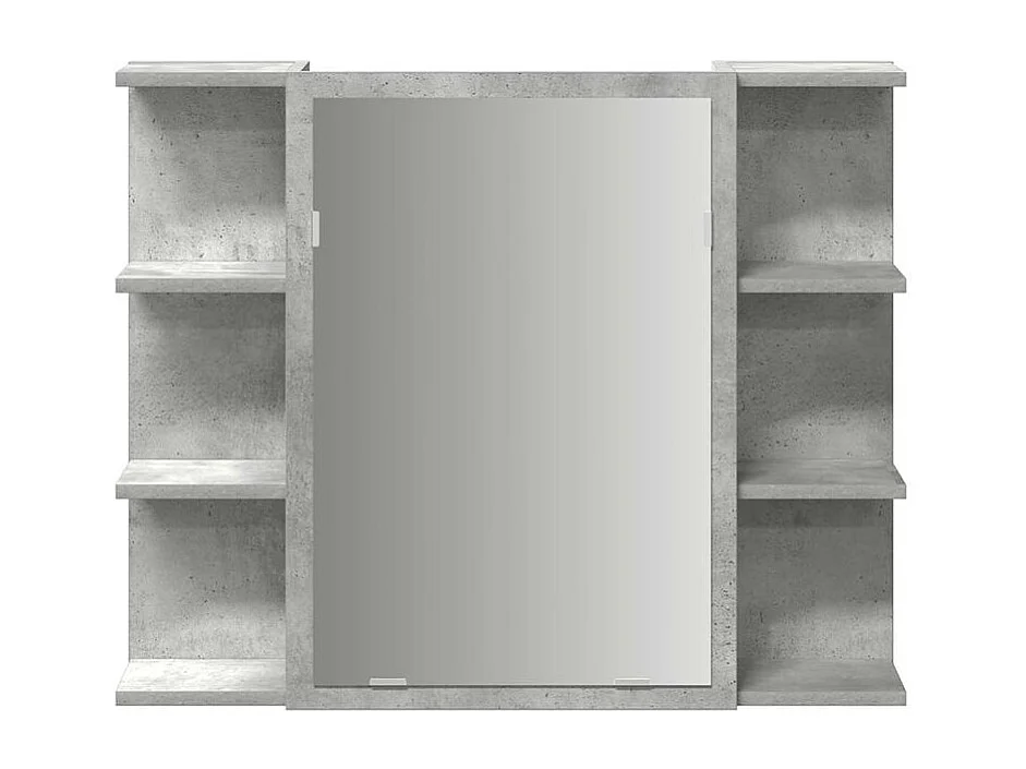Armoire à miroir de bain Gris béton 80x20,5x64