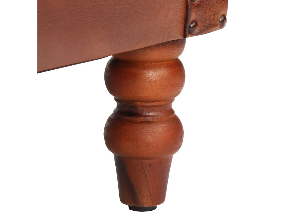 Fauteuil Marron Cuir de chèvre véritable