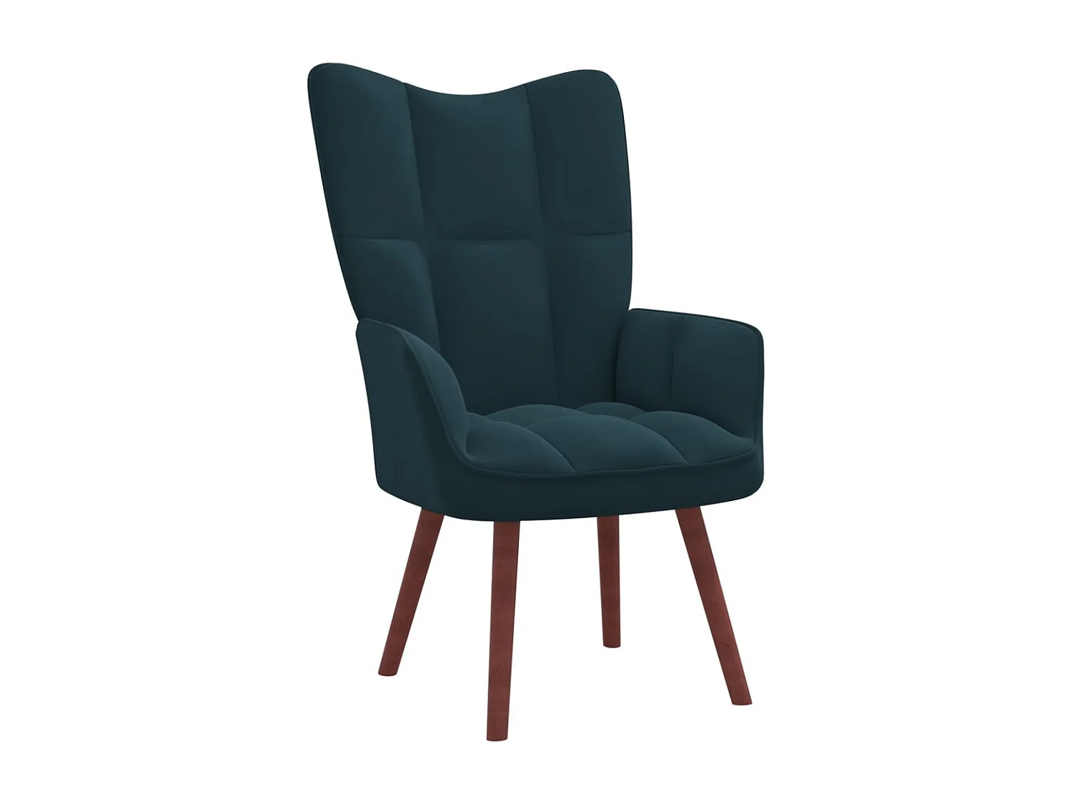 Fauteuil bergère Bleu Velours
