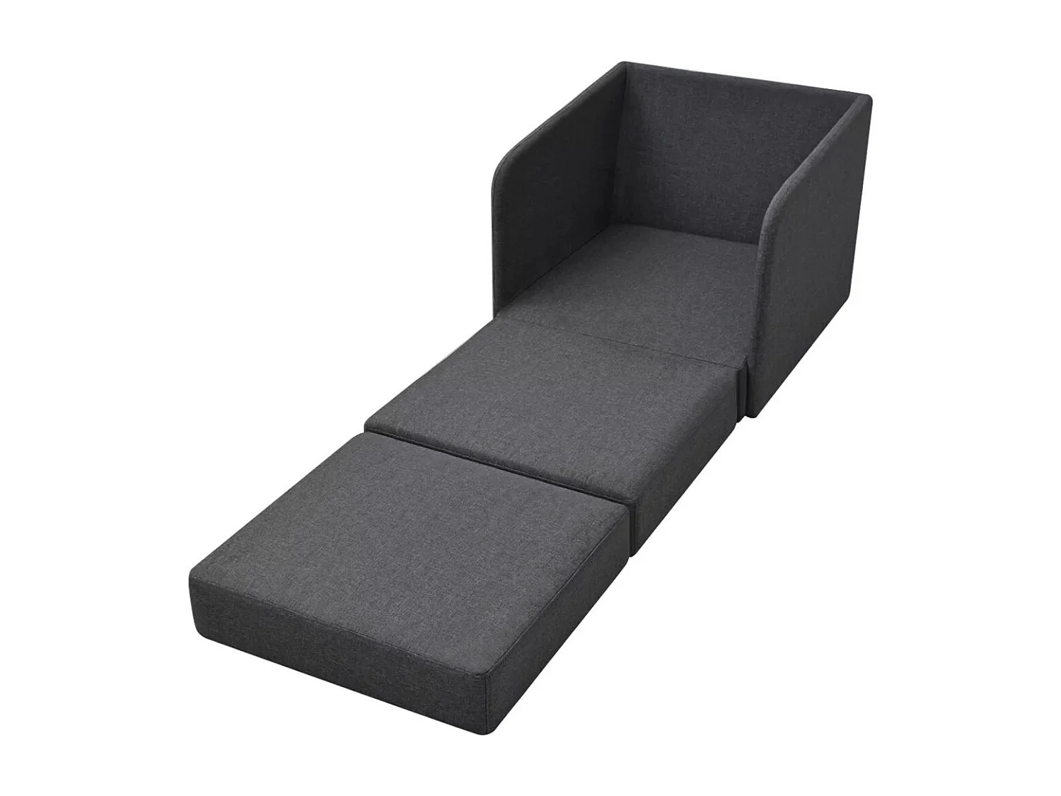 Fauteuil convertible Gris foncé Tissu