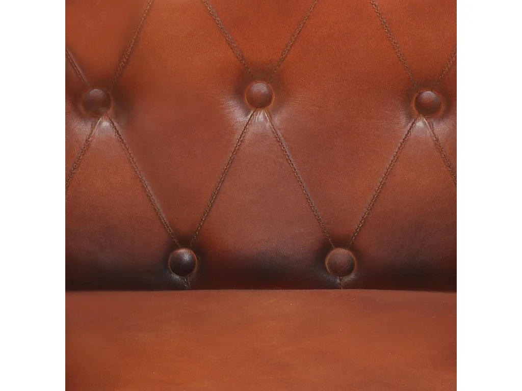 Fauteuil Marron Cuir véritable