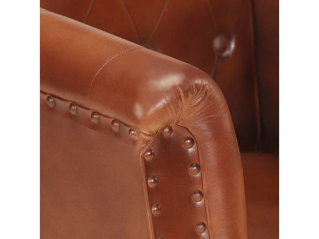 Fauteuil Marron Cuir véritable