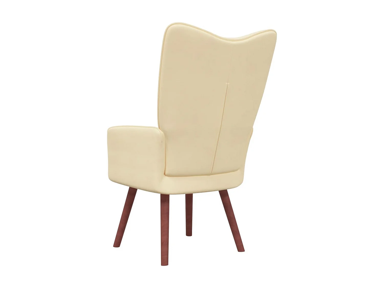 Fauteuil bergère Blanc crème Velours