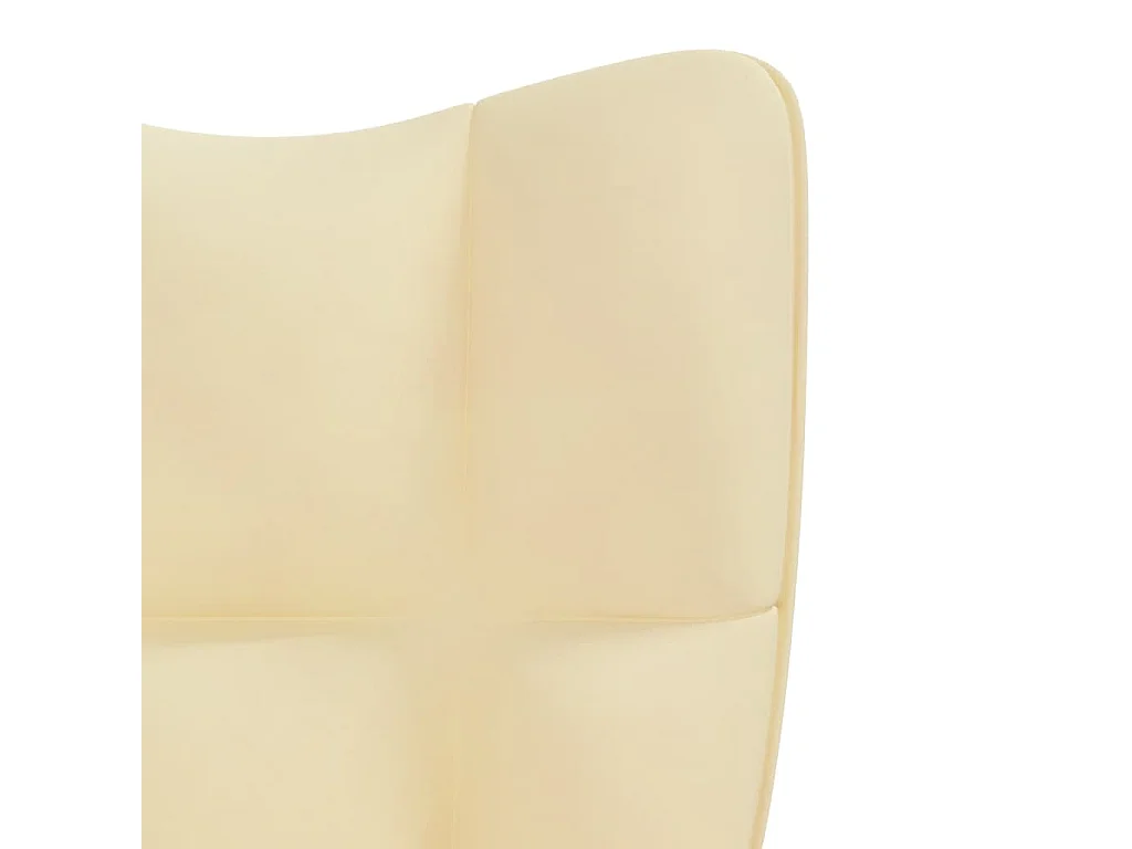 Fauteuil bergère Blanc crème Velours
