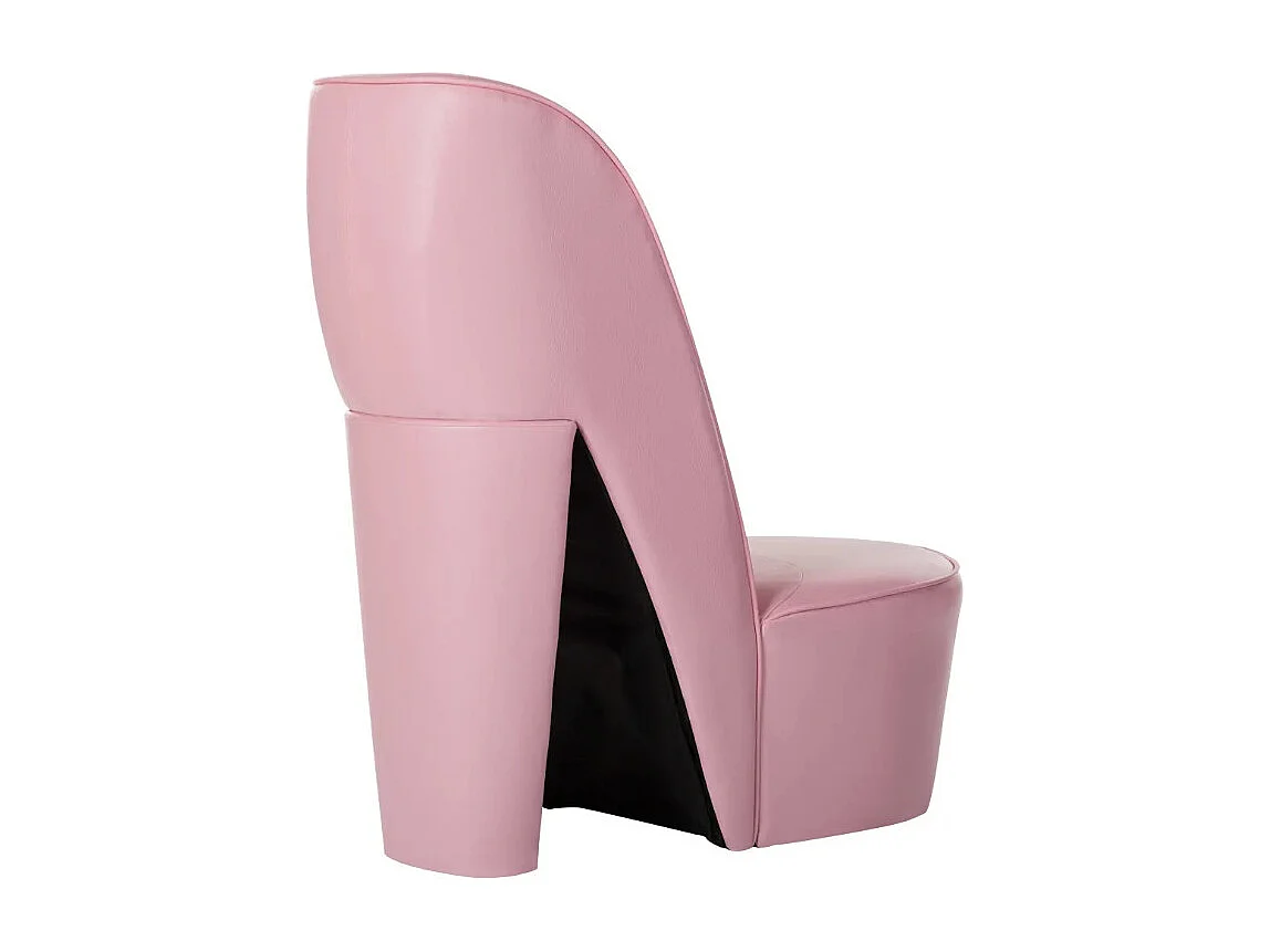 Fauteuil simili cuir rose Fahionly