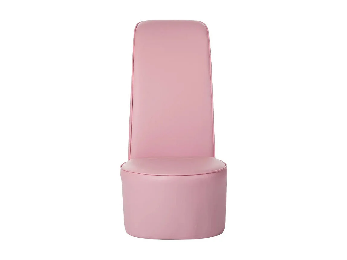 Fauteuil simili cuir rose Fahionly