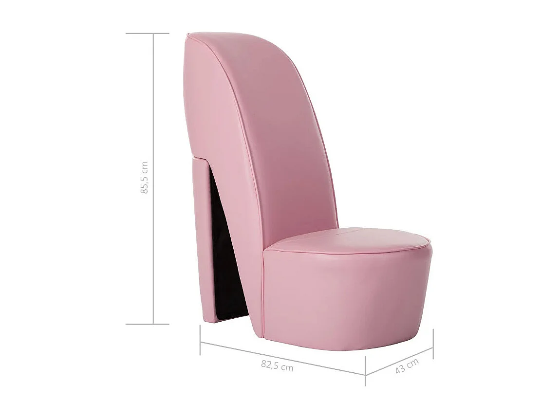 Fauteuil simili cuir rose Fahionly
