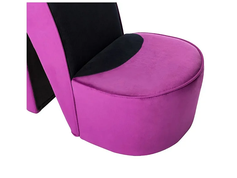Fauteuil velours violet Fahionly