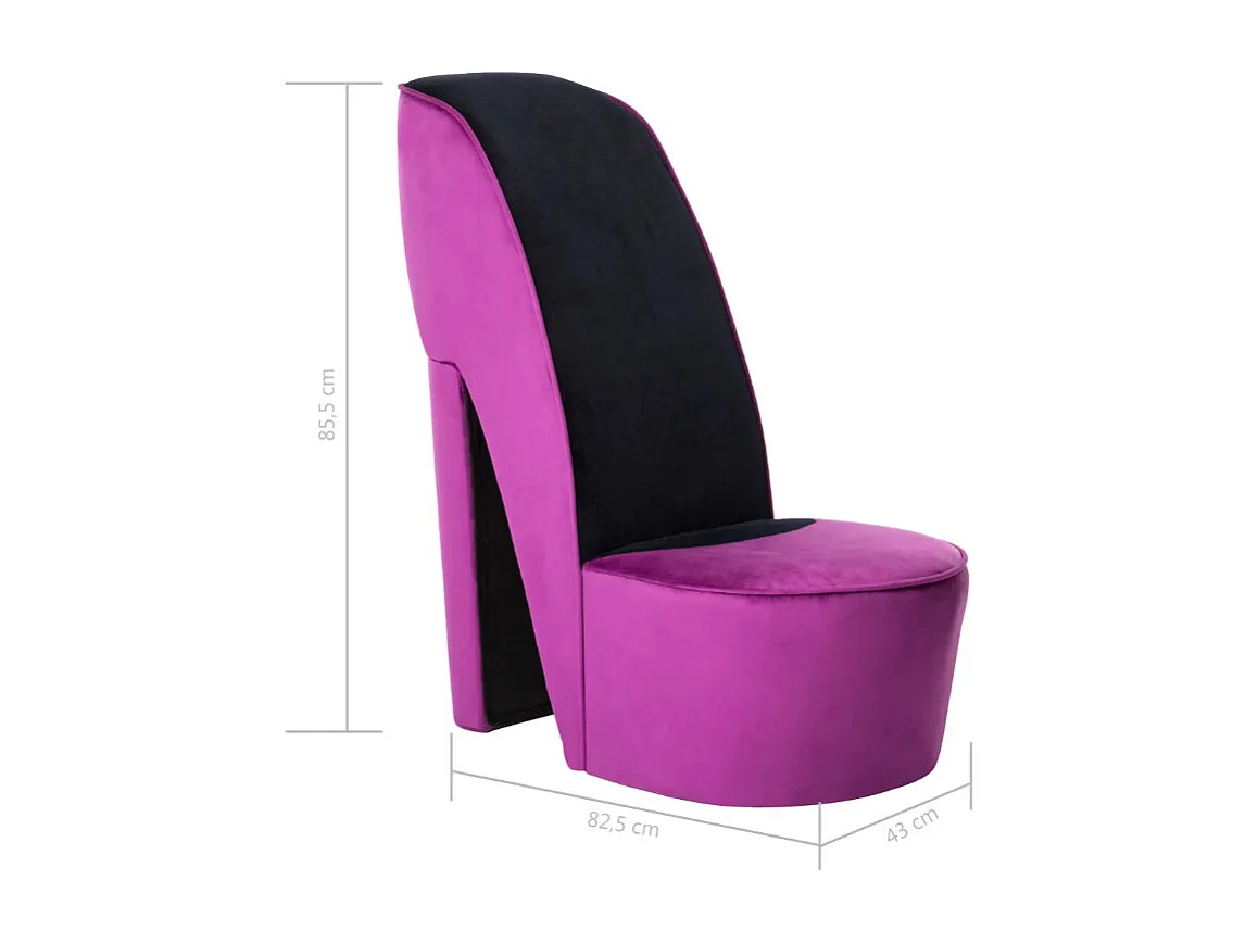 Fauteuil velours violet Fahionly