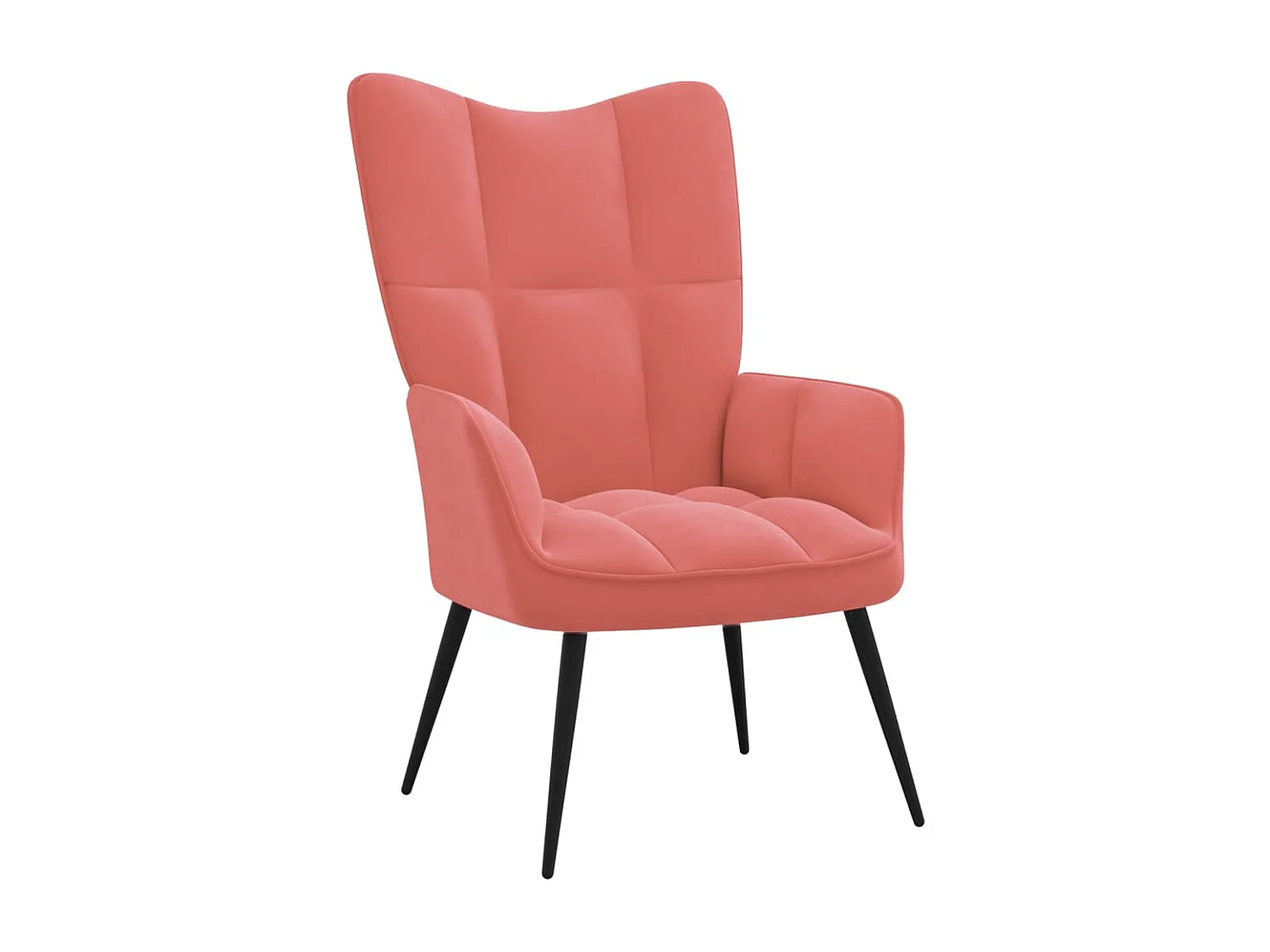fauteuil bergère Rose Velours