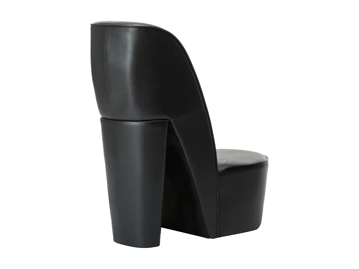 Fauteuil simili cuir noir Fahionly