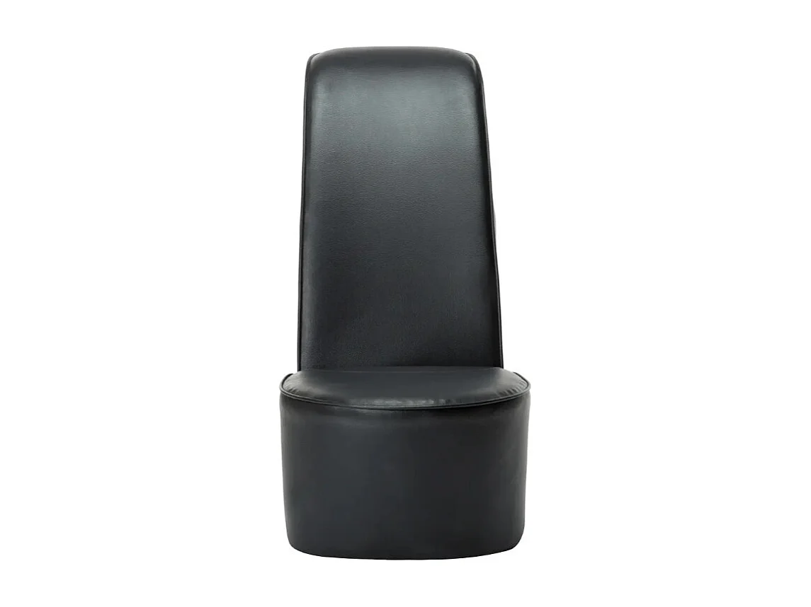 Fauteuil simili cuir noir Fahionly