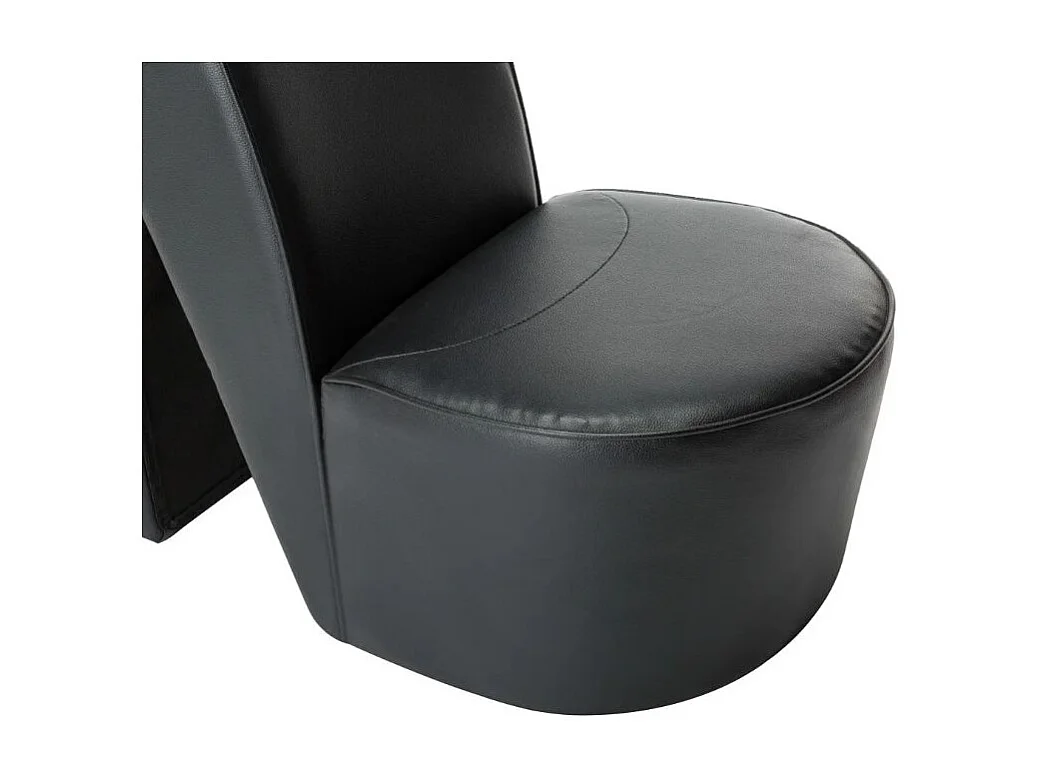 Fauteuil simili cuir noir Fahionly