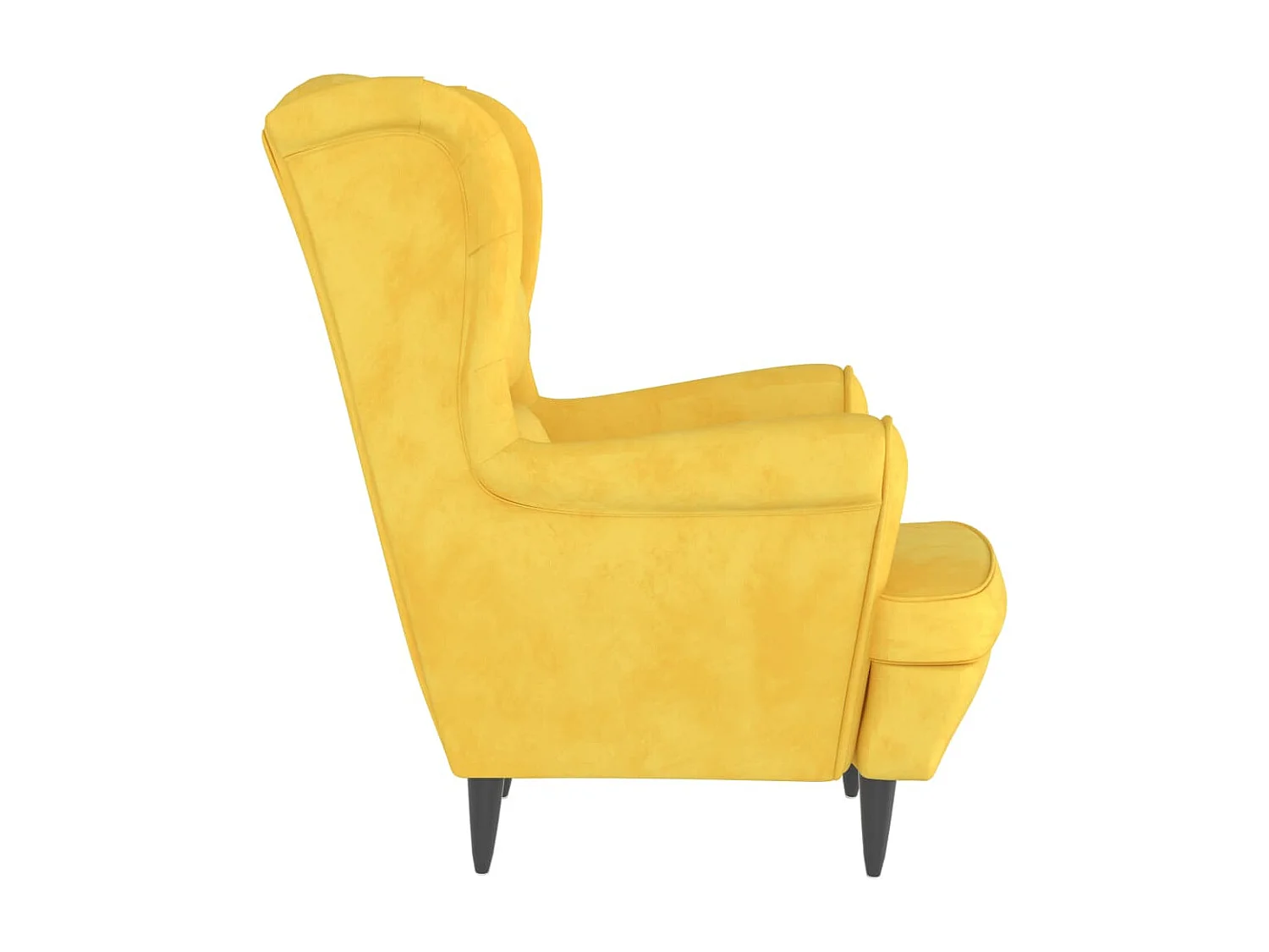 Fauteuil Jaune moutarde Velours