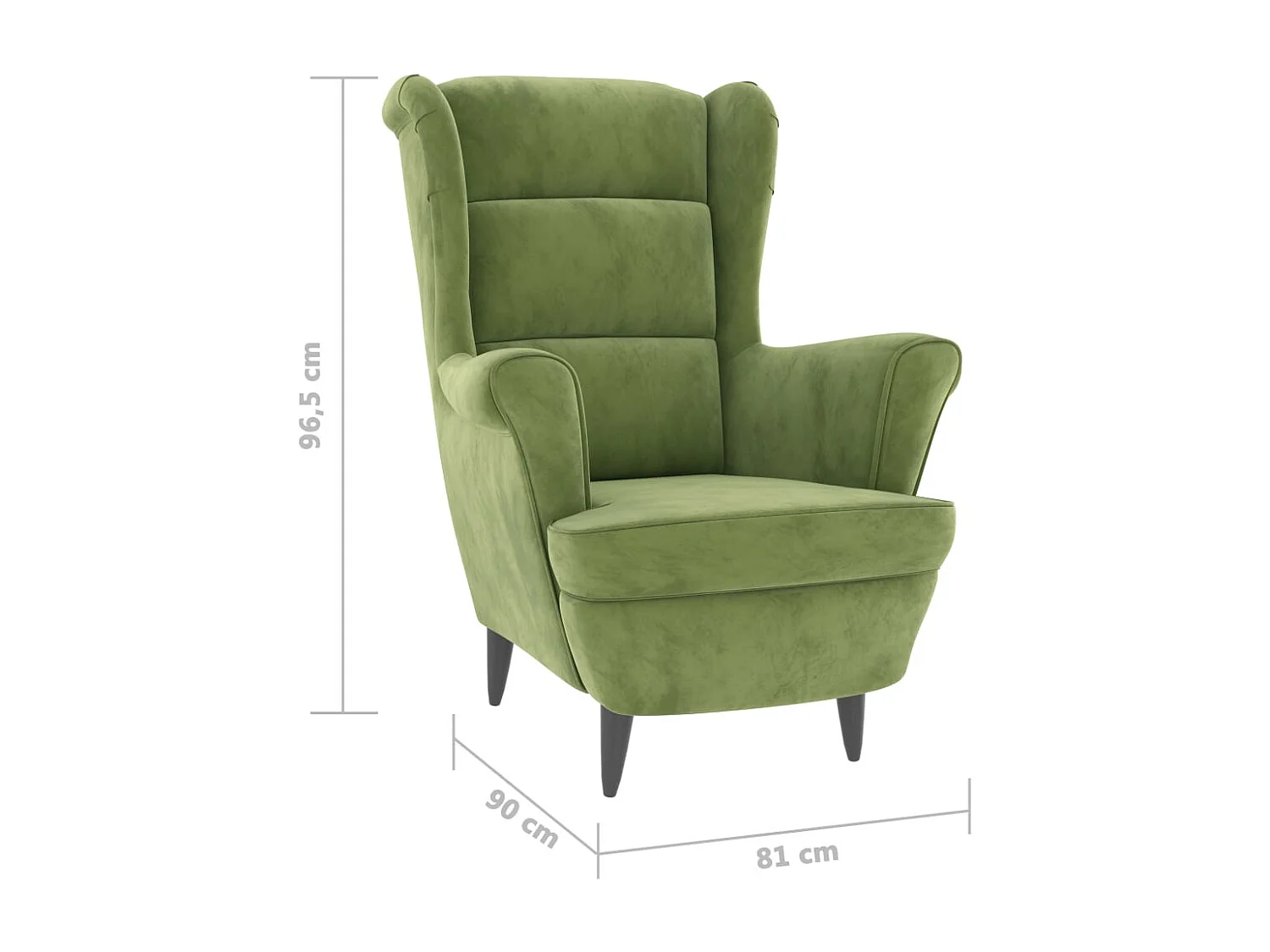 Fauteuil Vert clair Velours 2