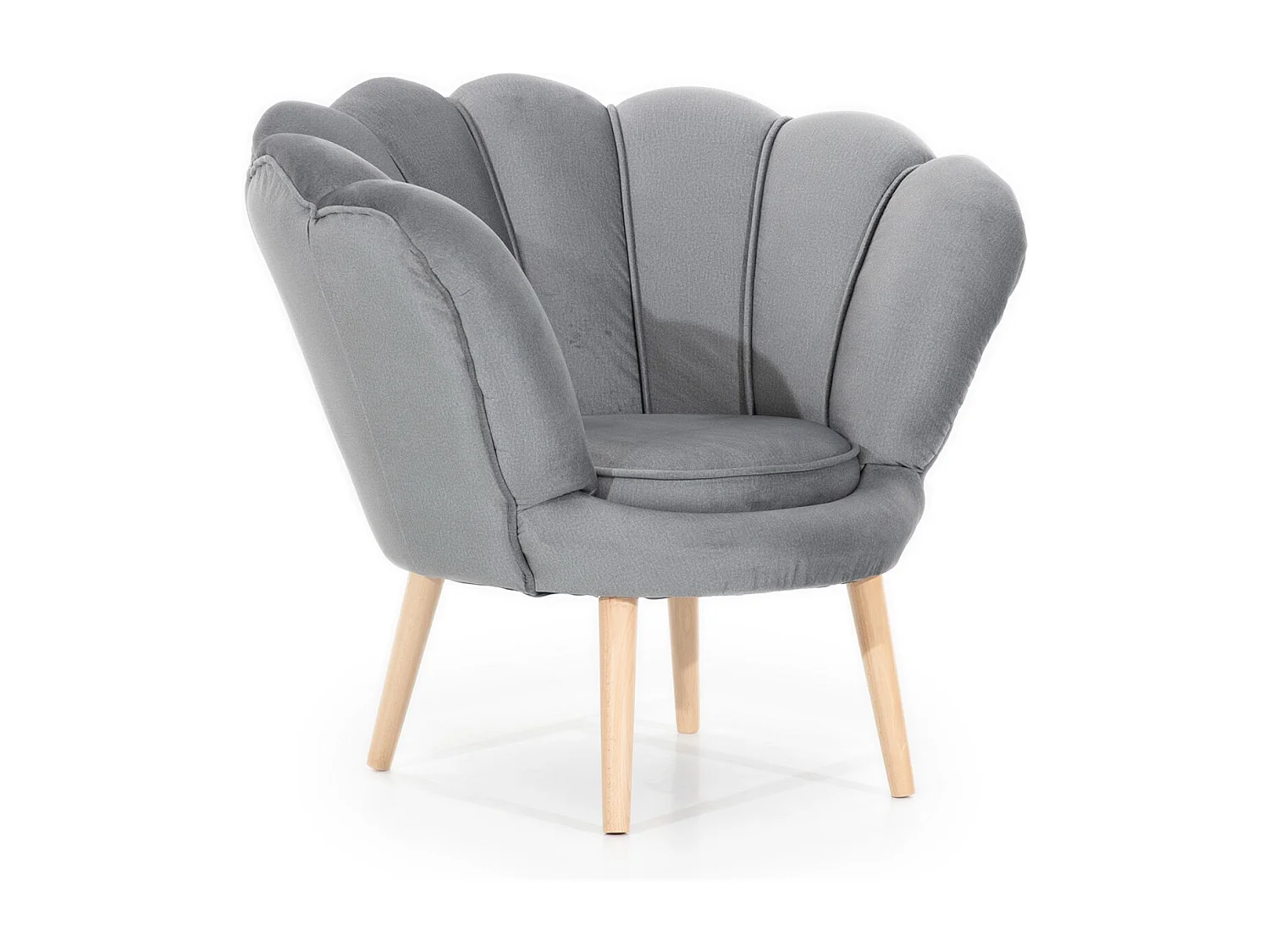Skidra marineblauwe fluwelen schelpfauteuil