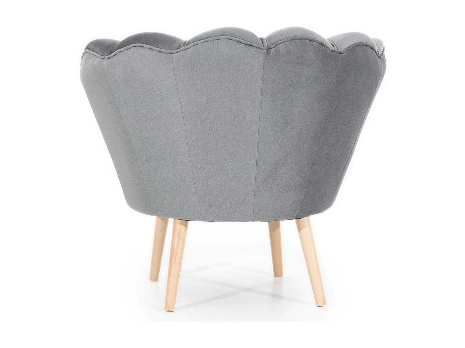 Skidra marineblauwe fluwelen schelpfauteuil