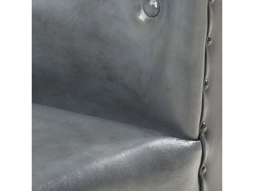 Fauteuil Gris Cuir véritable 9