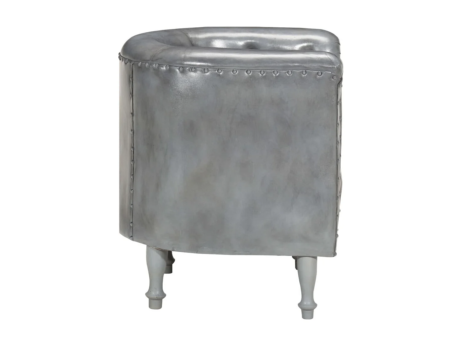 Fauteuil Gris Cuir véritable 9