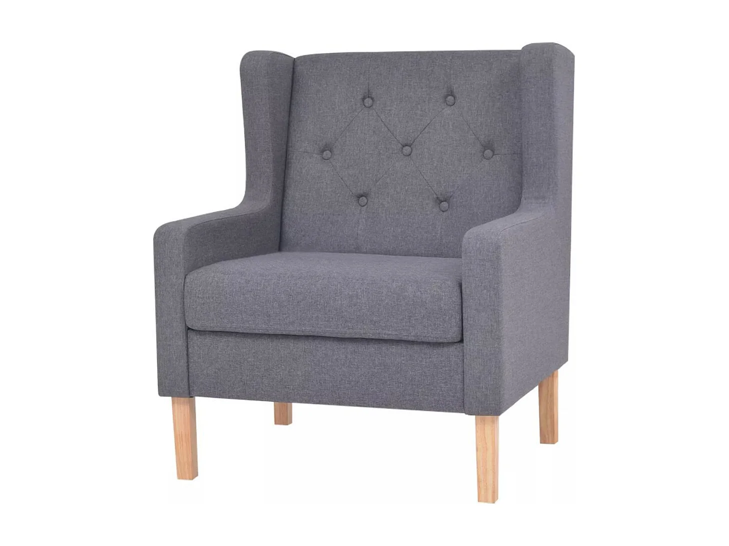 Fauteuil Gris Tissu 3