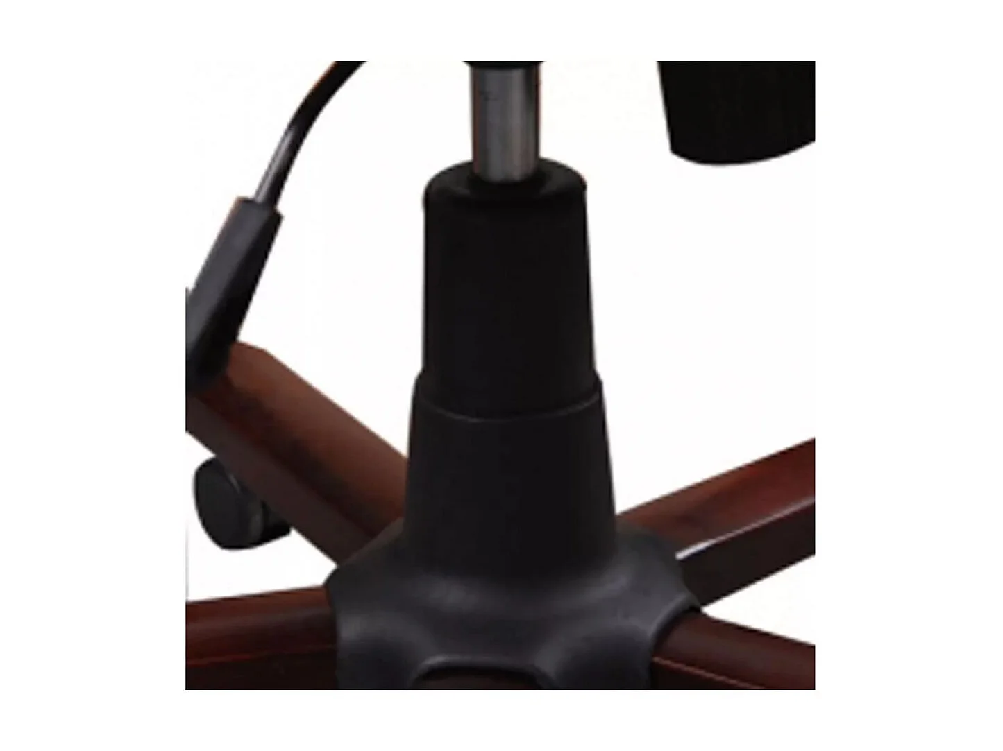 Fauteuil avec accoudoir cuir et bois massif blanc Nouram