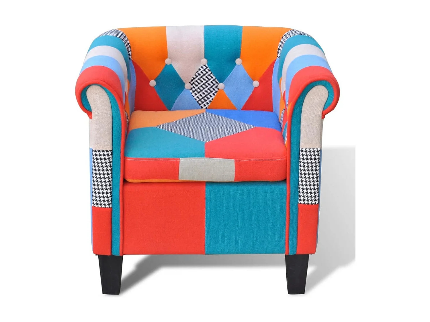 Fauteuil avec design de patchwork Tissu 3