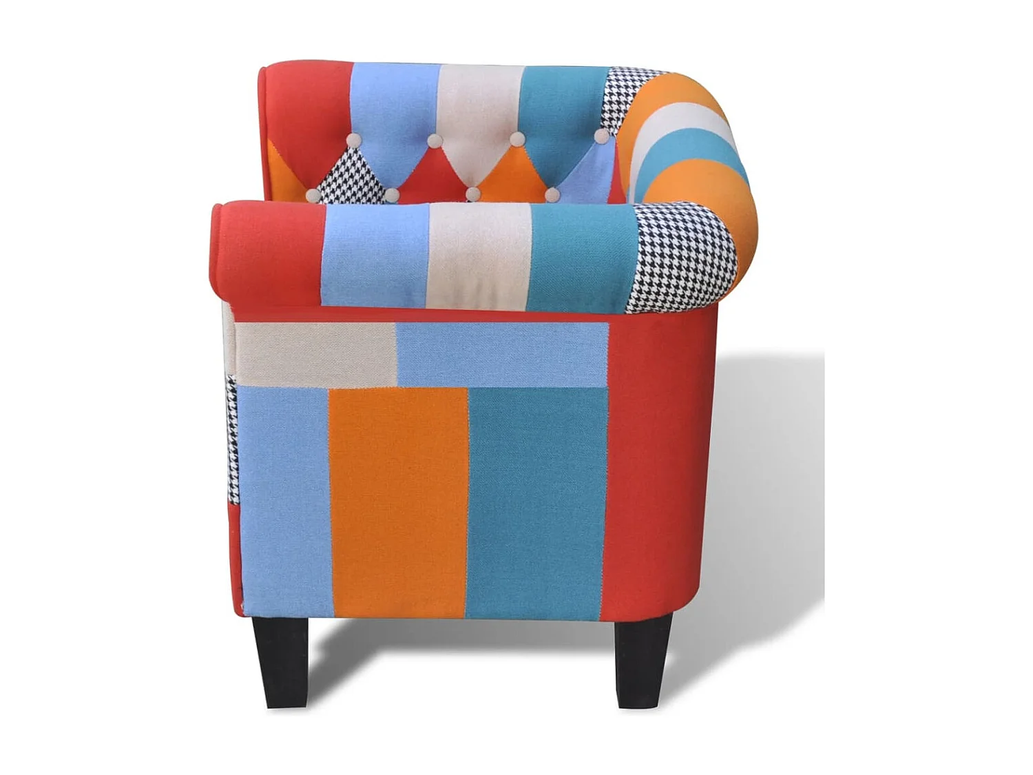 Fauteuil avec design de patchwork Tissu 3