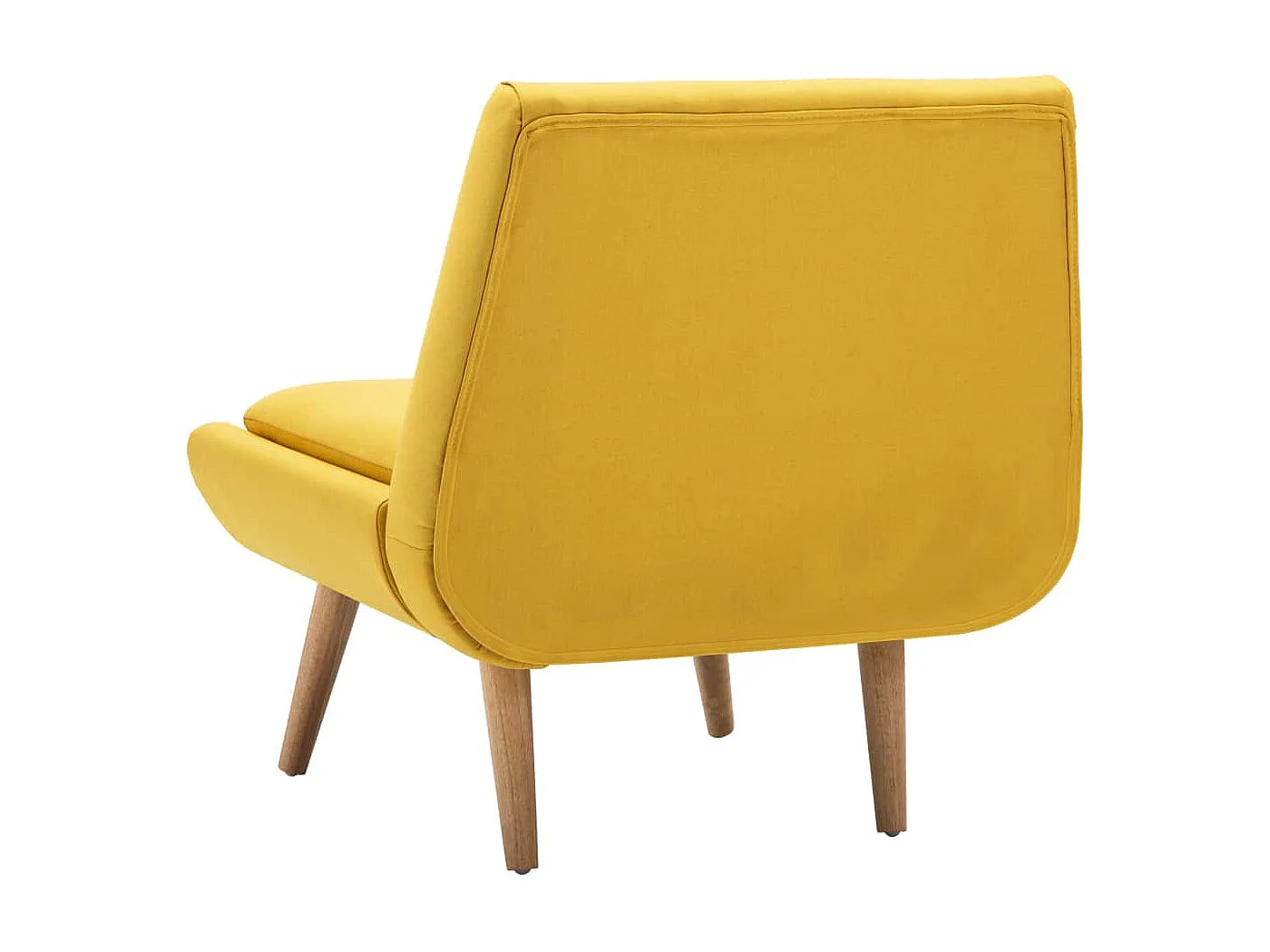Fauteuil ans accoudoir Jaune Tissu