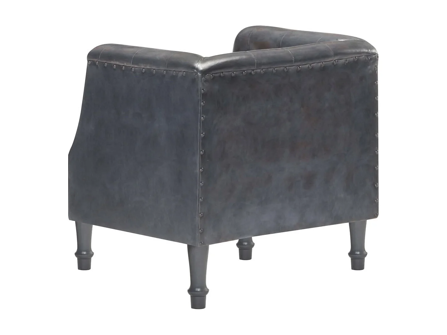 Fauteuil Gris Cuir véritable