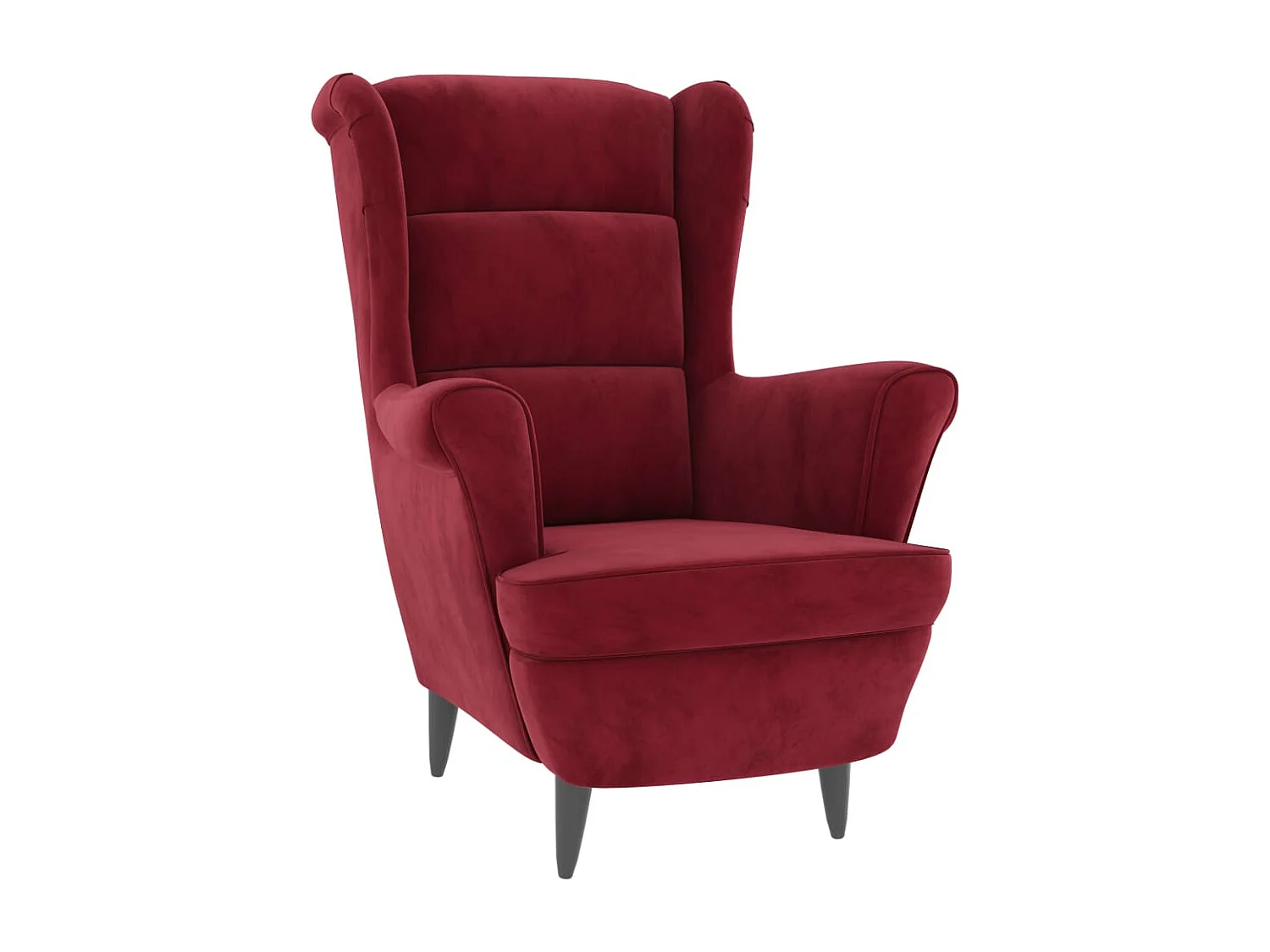 Fauteuil Rouge bordeaux Velours