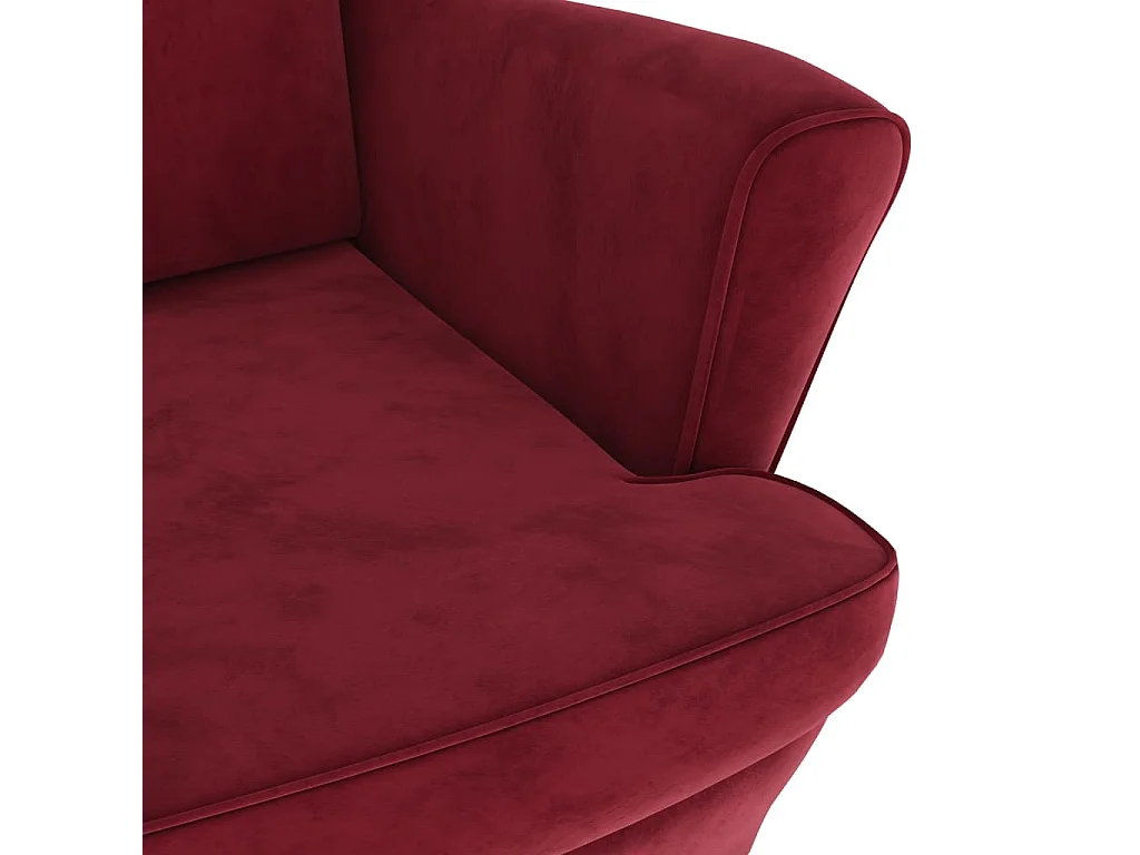 Fauteuil Rouge bordeaux Velours