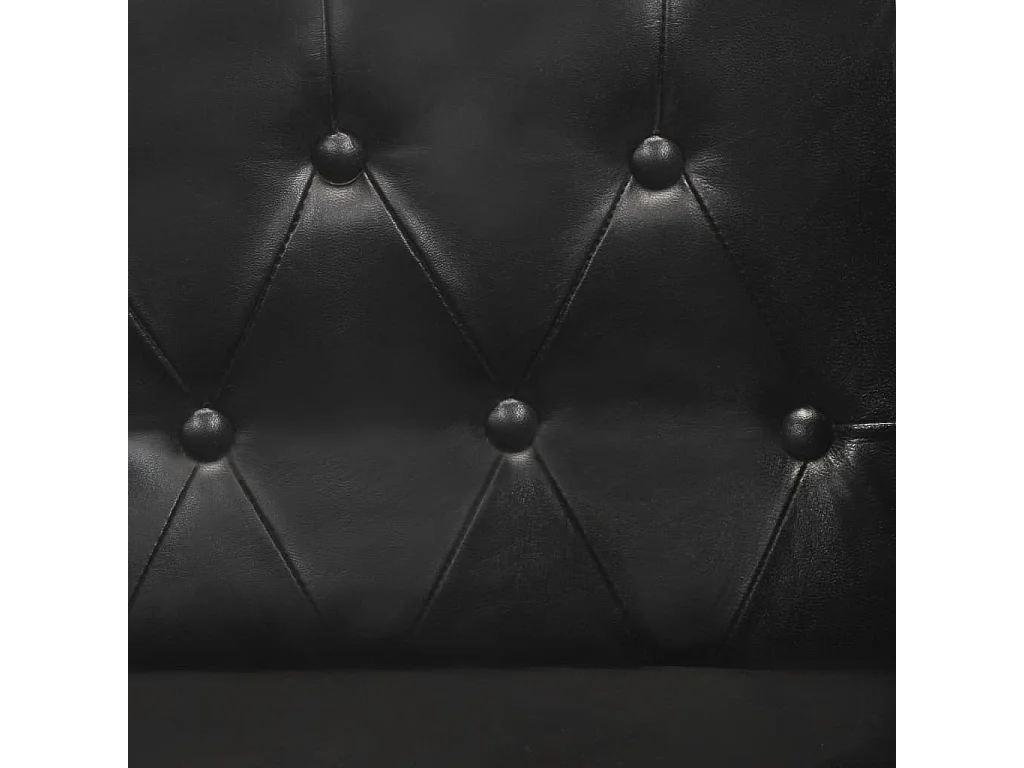 Fauteuil Noir Cuir véritable 7