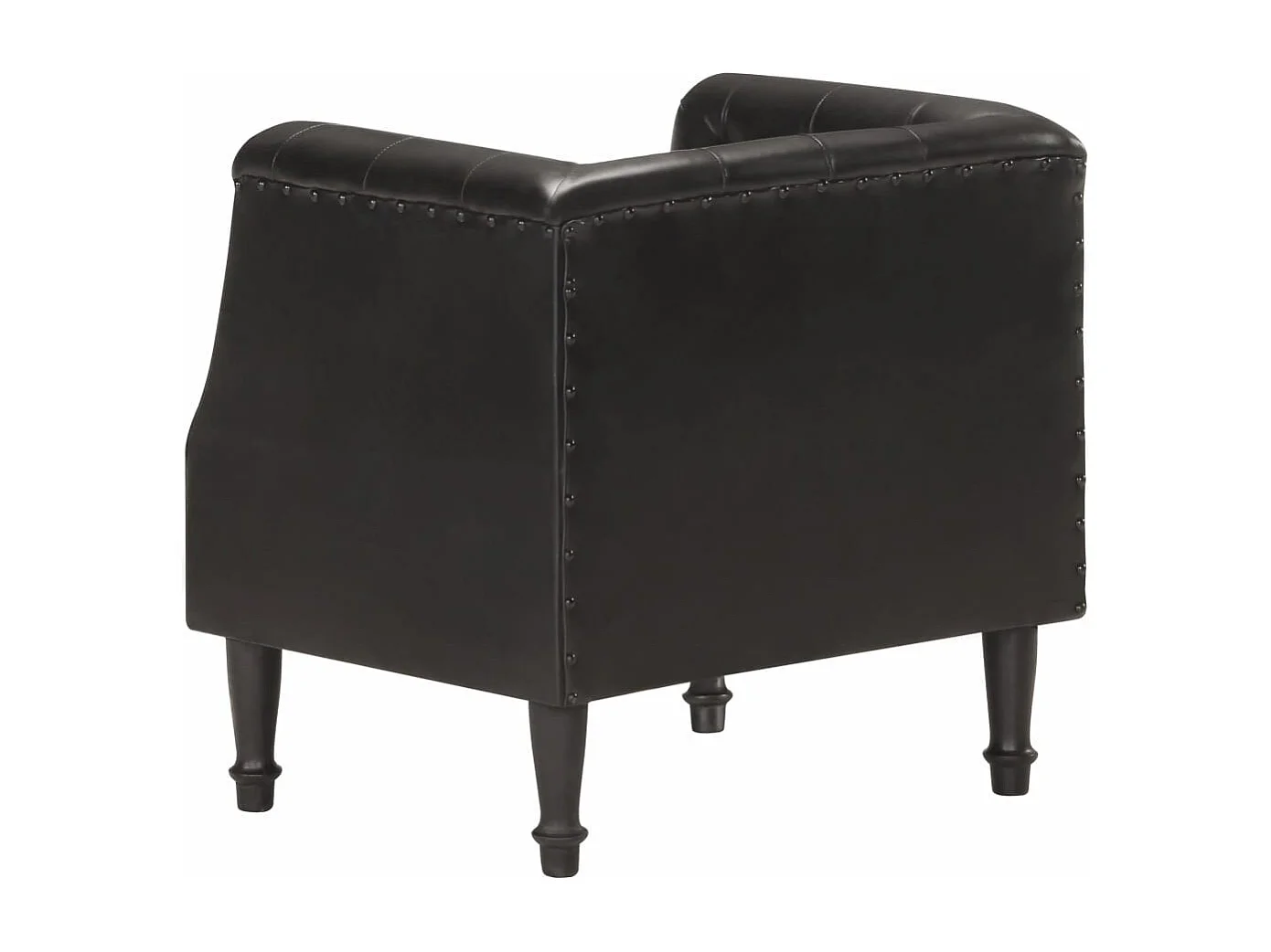 Fauteuil Noir Cuir véritable 7