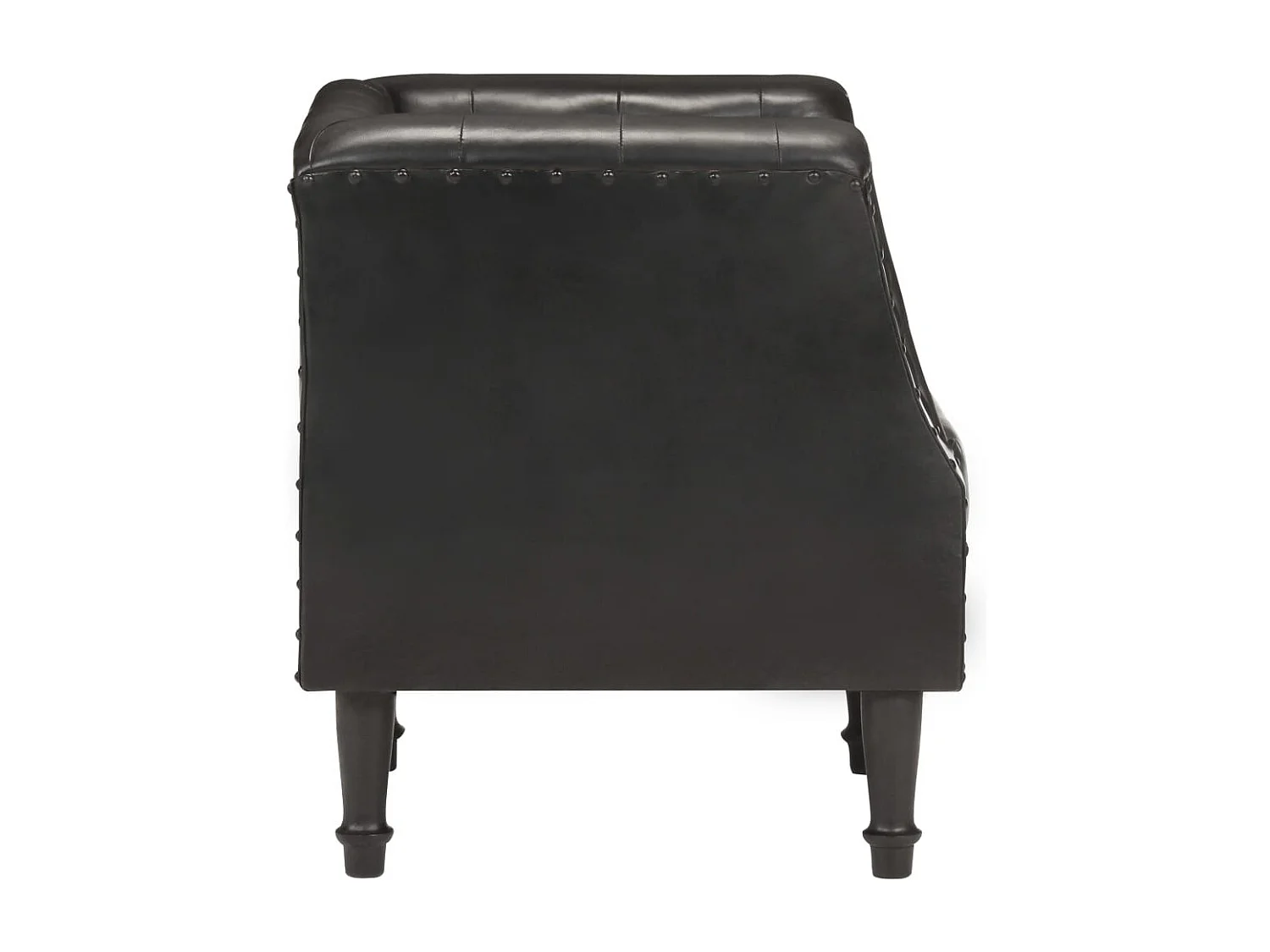 Fauteuil Noir Cuir véritable 7
