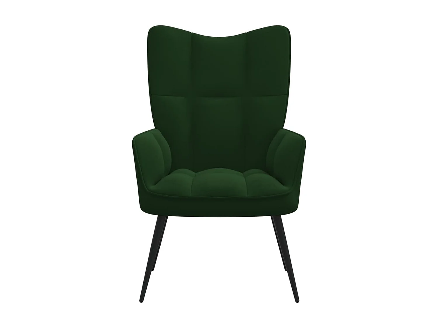Fauteuil bergère Vert foncé Velours