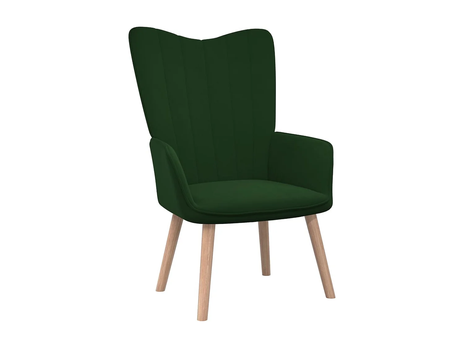 Fauteuil scandinave Vert foncé Velours