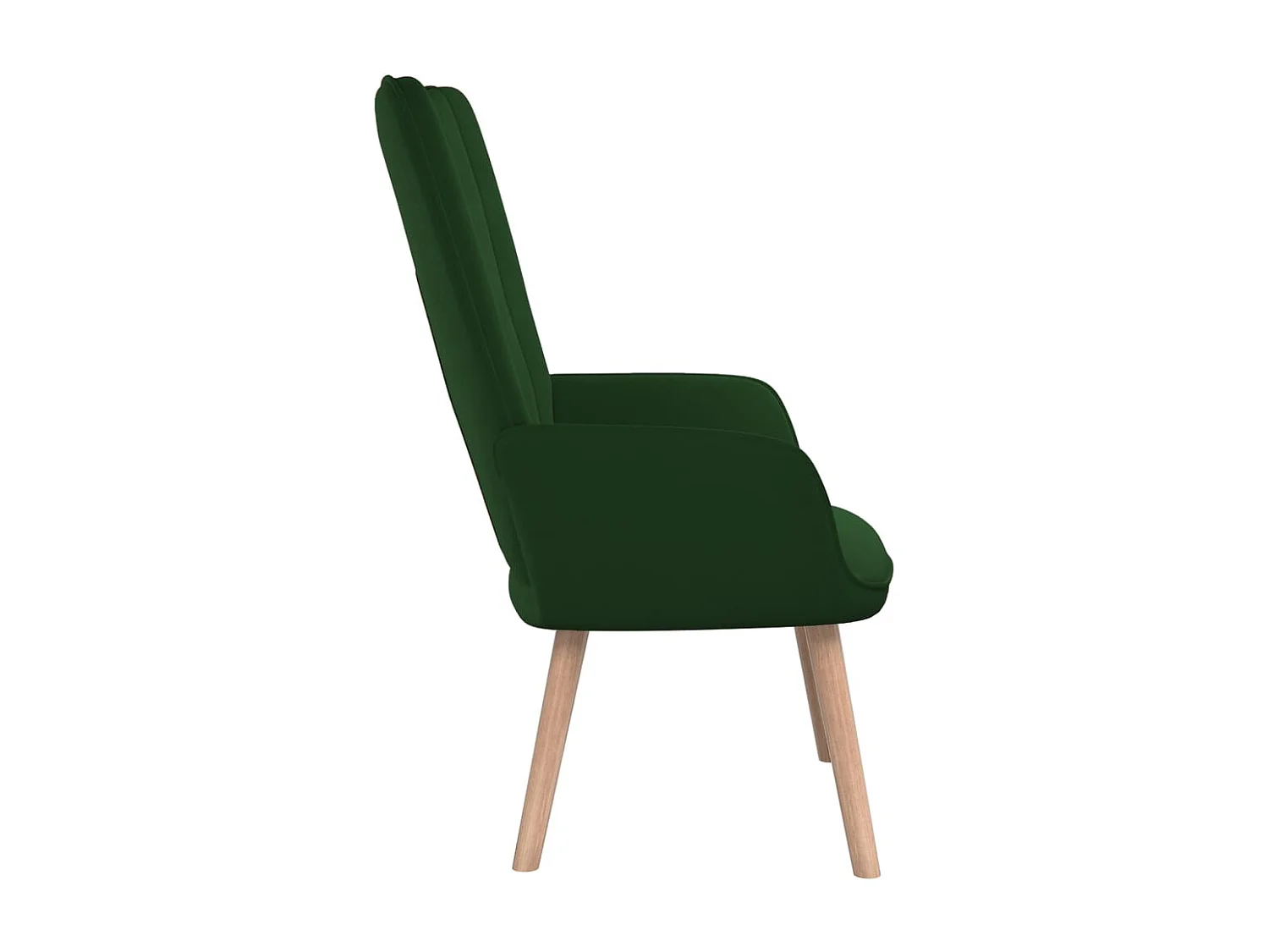 Fauteuil scandinave Vert foncé Velours