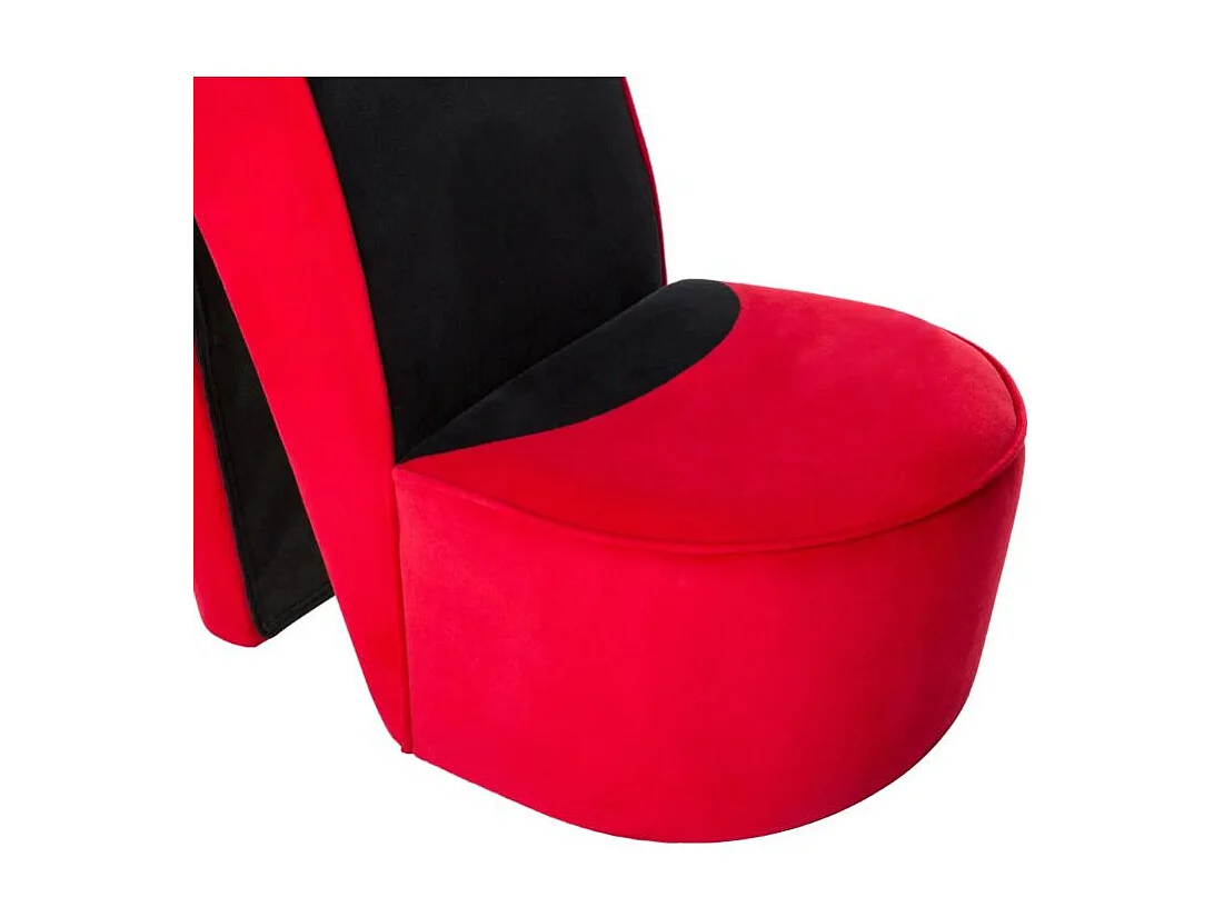 Fauteuil velours rouge Fahionly