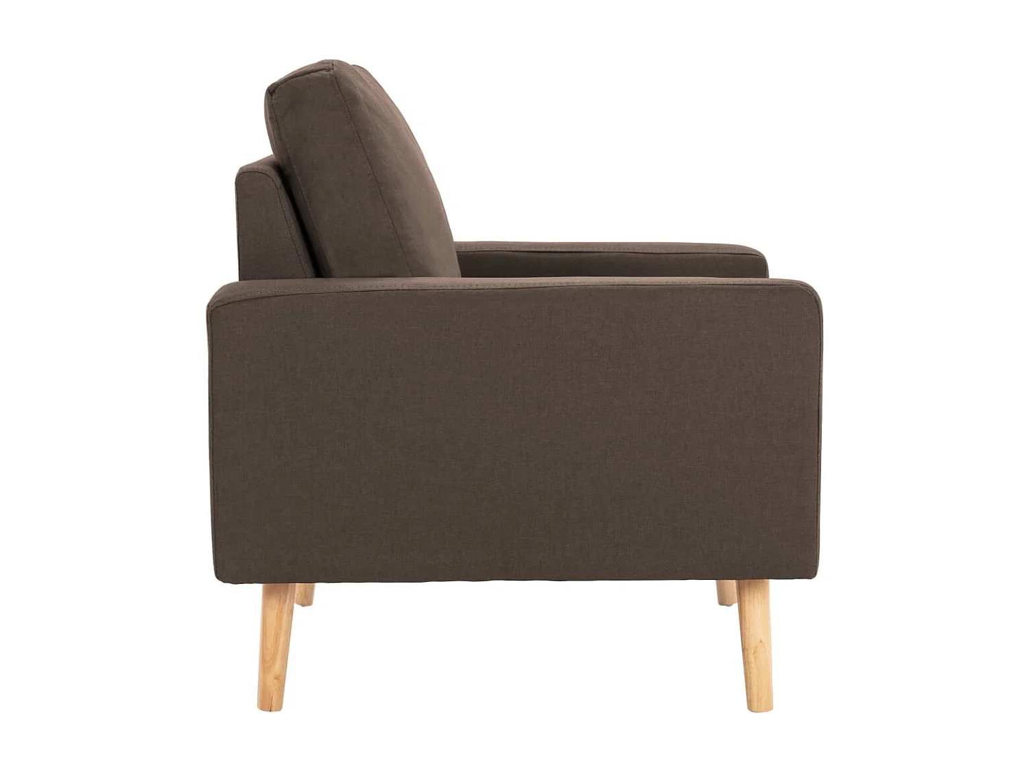 Fauteuil Marron Tissu Louva