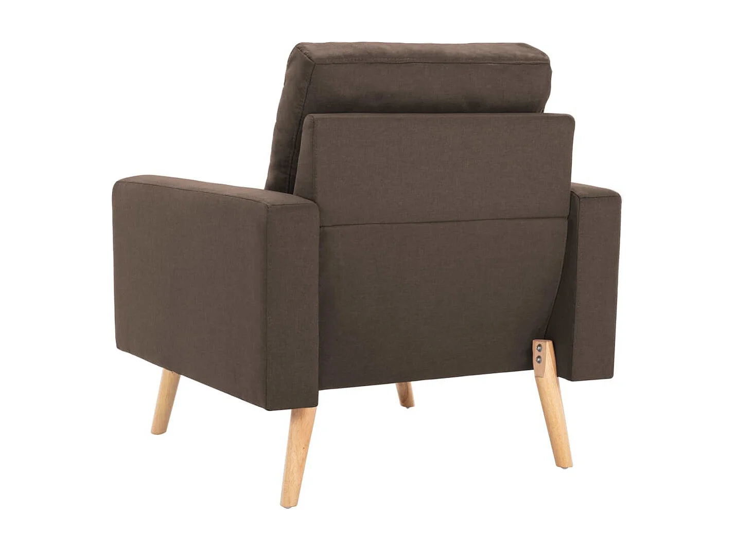 Fauteuil Marron Tissu Louva