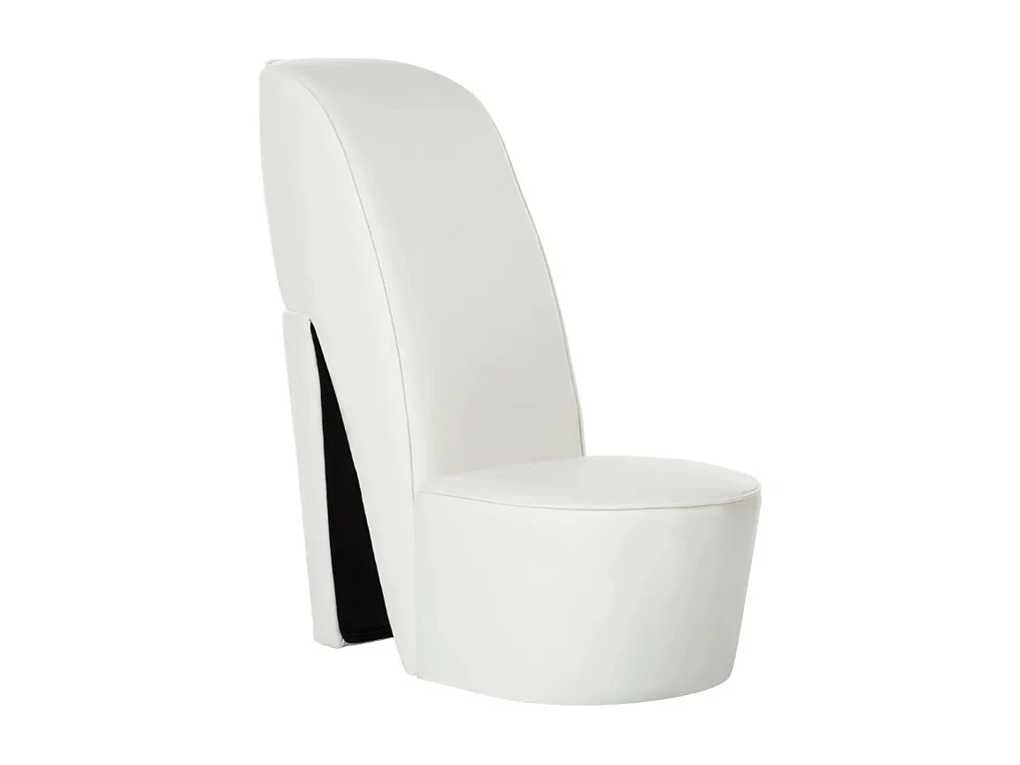 Fauteuil simili cuir blanc Fahionly